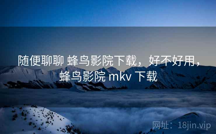 随便聊聊 蜂鸟影院下载，好不好用，蜂鸟影院 mkv 下载