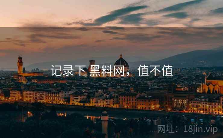 记录下 黑料网，值不值